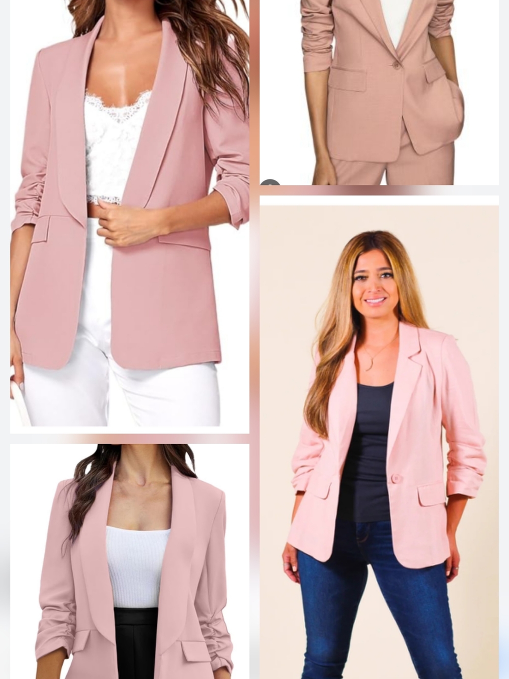 The Limited Blush Pink Women's Relaxed Blazer Size S